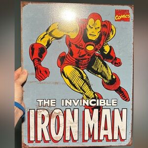 Iron Man Metal Sign